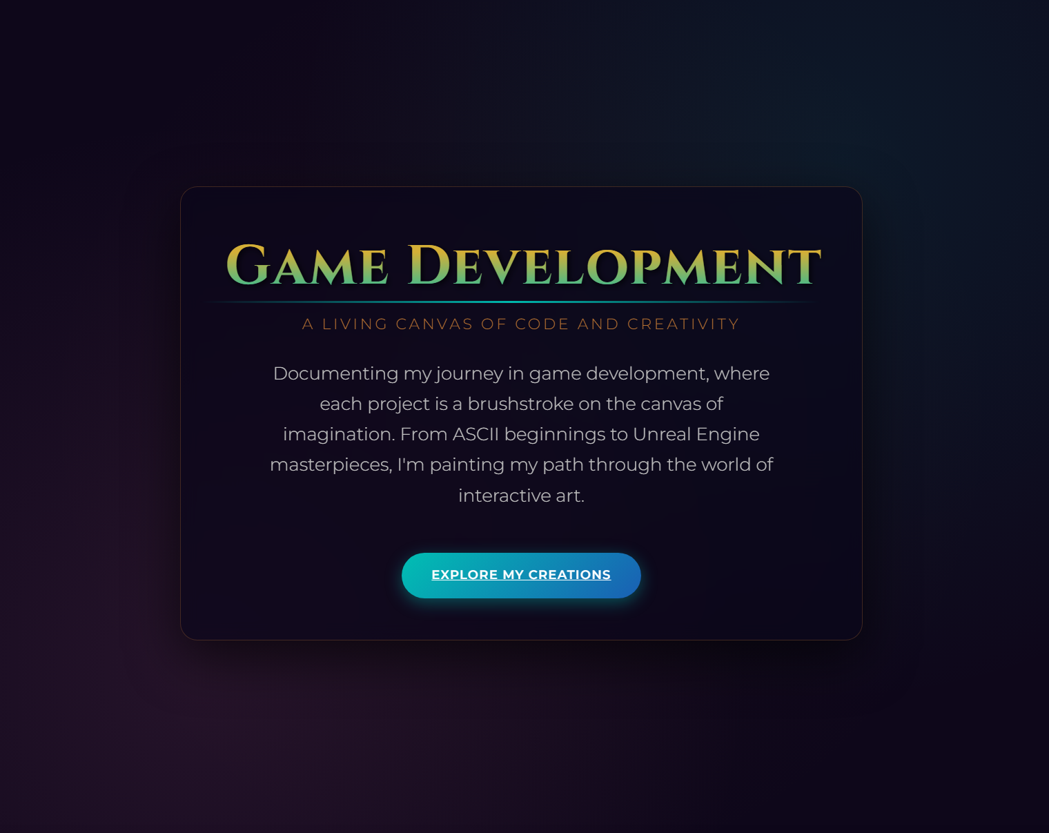 Placeholder for Game Development Portfolio