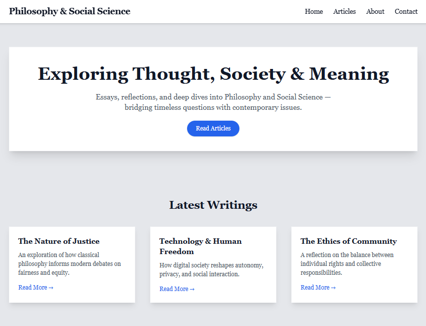 Placeholder for Philosophy & Social Science Portfolio